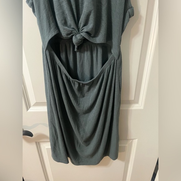 Aerie Ribbed Soft Cut Out Tie Front Dress Size Small - Picture 5 of 12